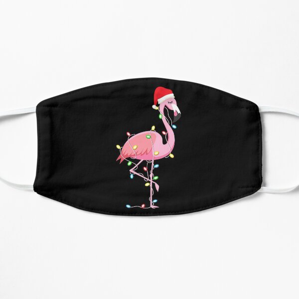 Christmas Lights Flamingo Lover Funny Xmas Gift For Men And Women, Halloween day, Thanksgiving day, Christmas day Flat Mask
