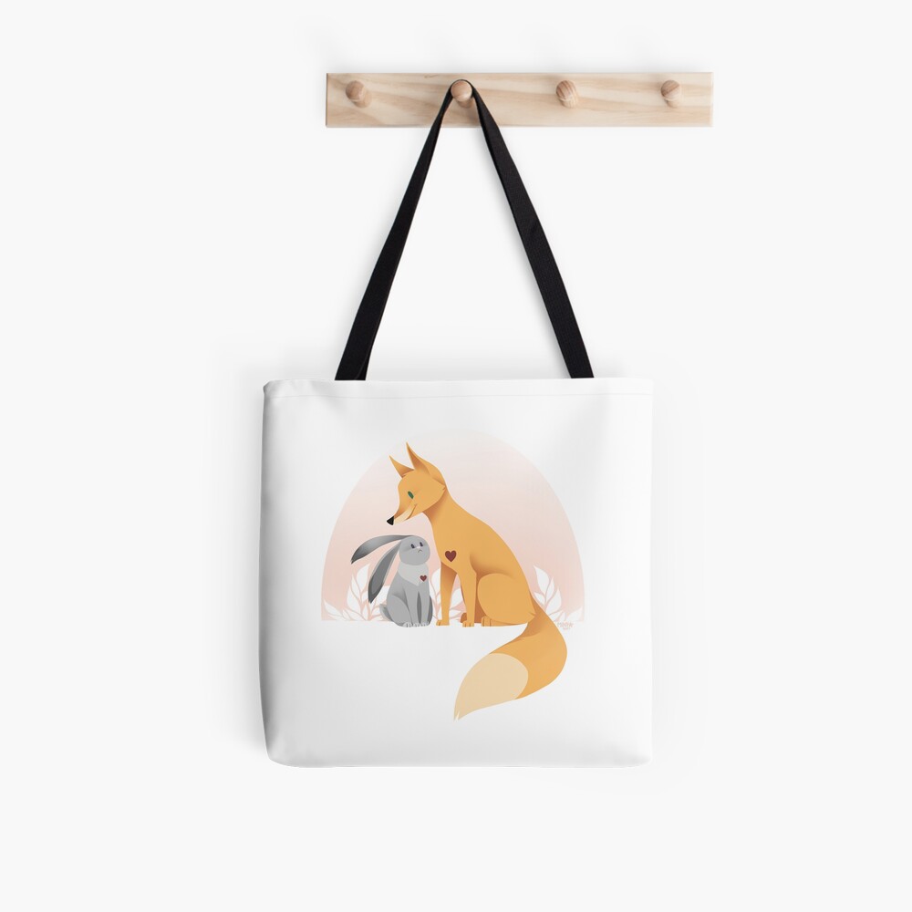 Sly Fox And A Fluffy Bunny Tote Bag By Rinaminta Redbubble