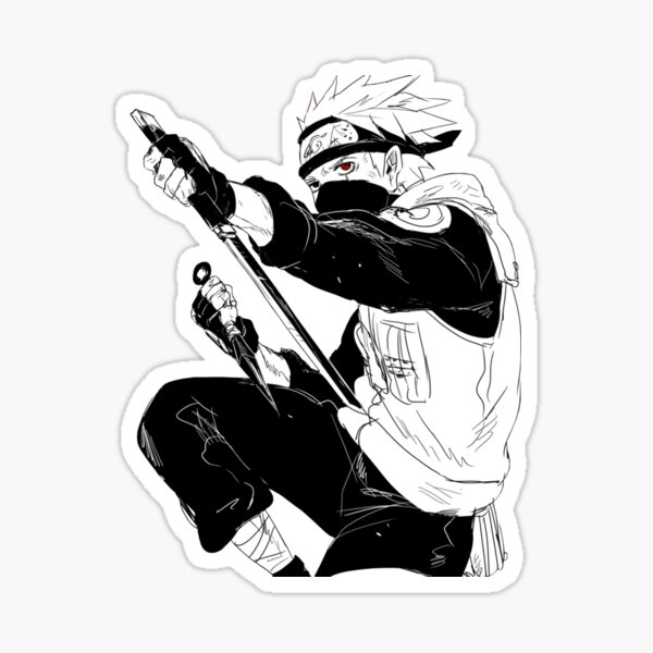 Red Eye Shinobi Sensei - Fighting drawing Sticker