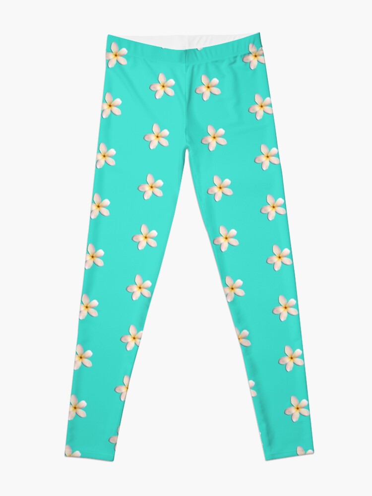Alternate view of Plumeria Turquoise Leggings