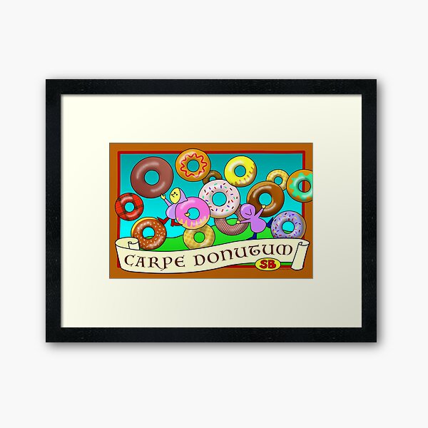 Carpe Donutum Framed Art Print