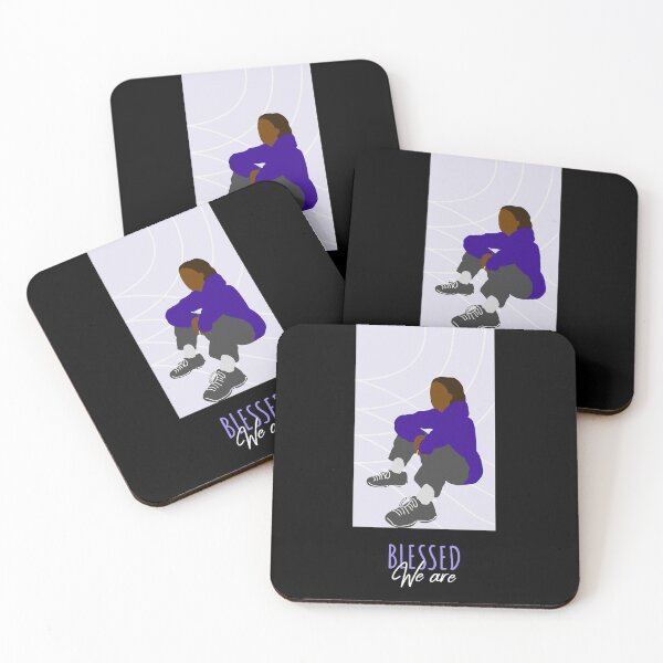 Item preview, We Are Blessed - Purple Casual Sitting Brown Skin Girl Black Girl Magic Afro Kwanzaa Black Owned Business Design designed and sold by CreatedbyJR.
