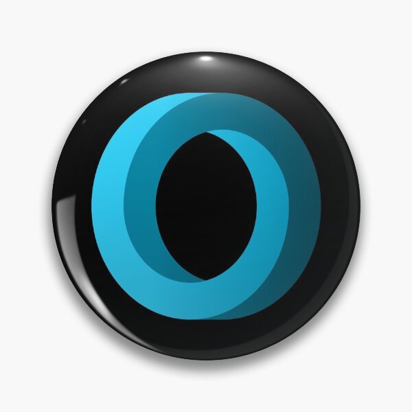 Item preview, Letter O. Impossible Circle Shape on black background.  designed and sold by TashaVector.