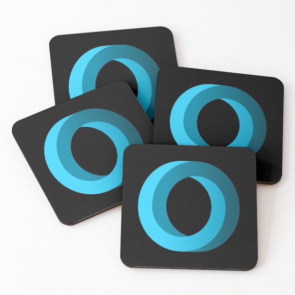 Item preview, Letter O. Impossible Circle Shape on black background. designed and sold by TashaVector.