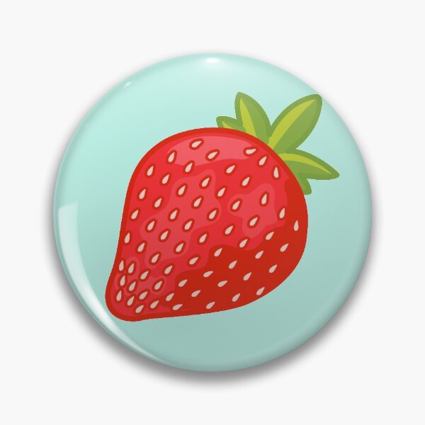 Item preview, bright red cottagecore strawberry designed and sold by prismatic paper co.
