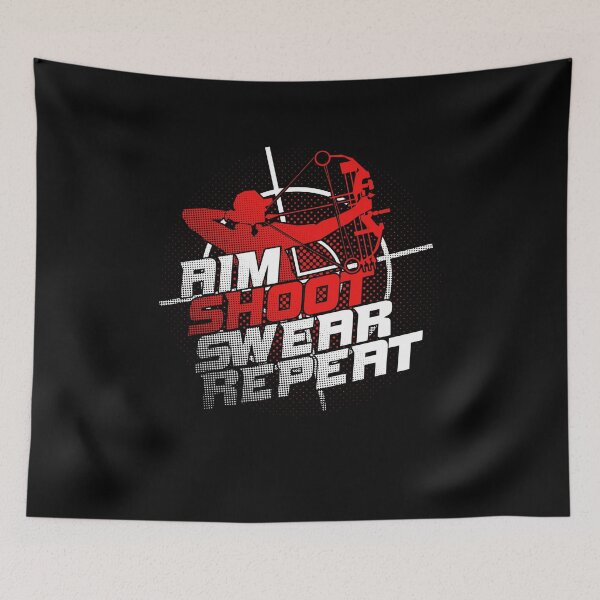 Item preview, Aim Shoot Swear Repeat Archery Archer Gift designed and sold by Marcid95.
