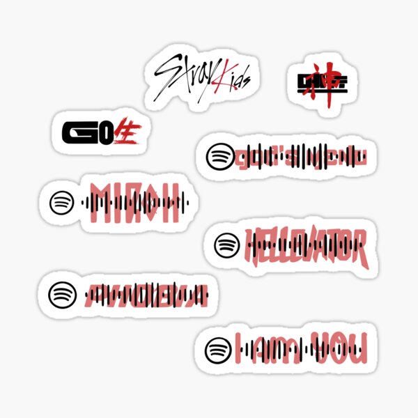 Pack d'autocollants StrayKids - Codes Spotify Sticker
