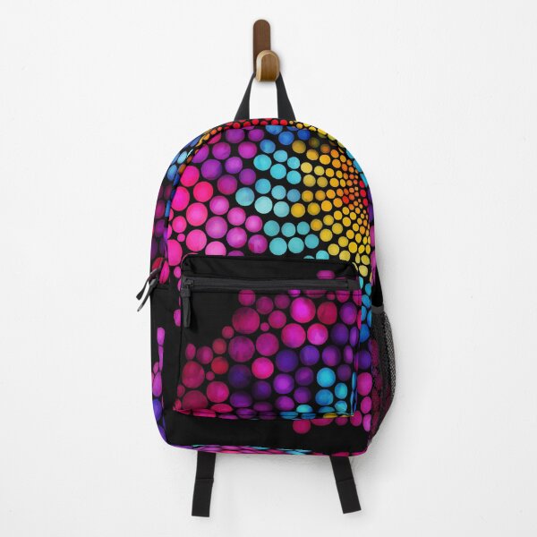 Item preview, 7 Chakra Color Dots Mandala - Black BG designed and sold by serenaking.