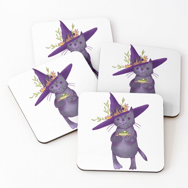 Item preview, Friendly cat witch  designed and sold by MyYellowBird.