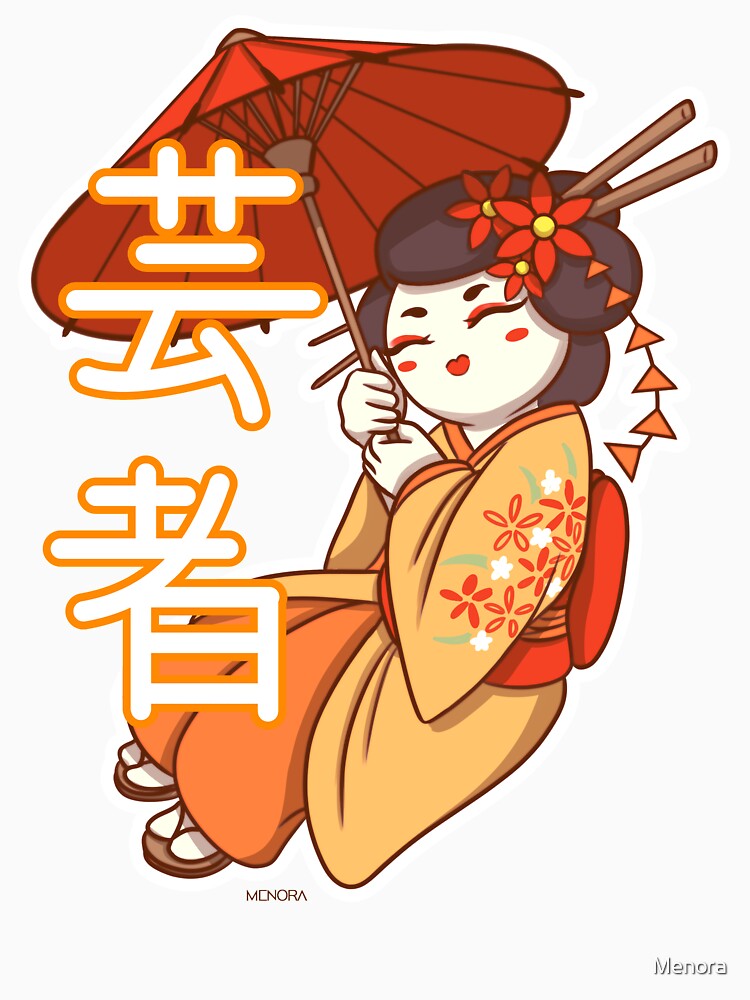 « Geisha avec son Ombrelle » par Menora