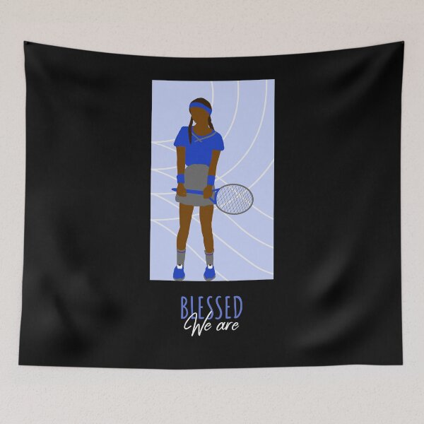 Item preview, We Are Blessed - Blue Tennis Player Sport Brown Skin Girl Black Girl Magic Afro Kwanzaa Design designed and sold by CreatedbyJR.