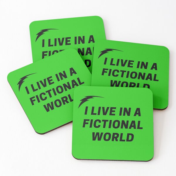 Item preview, I Live in a Fictional World quote designed and sold by MynameisRafe.