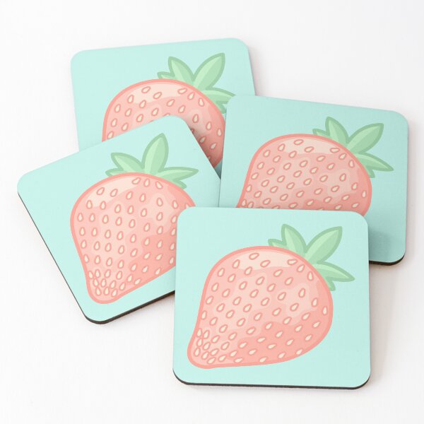 Item preview, pastel pink cottagecore strawberry designed and sold by prismatic paper co.