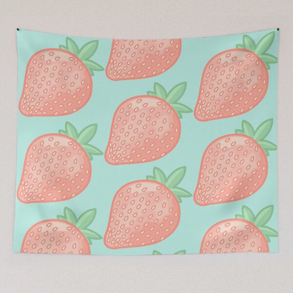 Item preview, pastel pink cottagecore strawberry designed and sold by prismatic paper co.