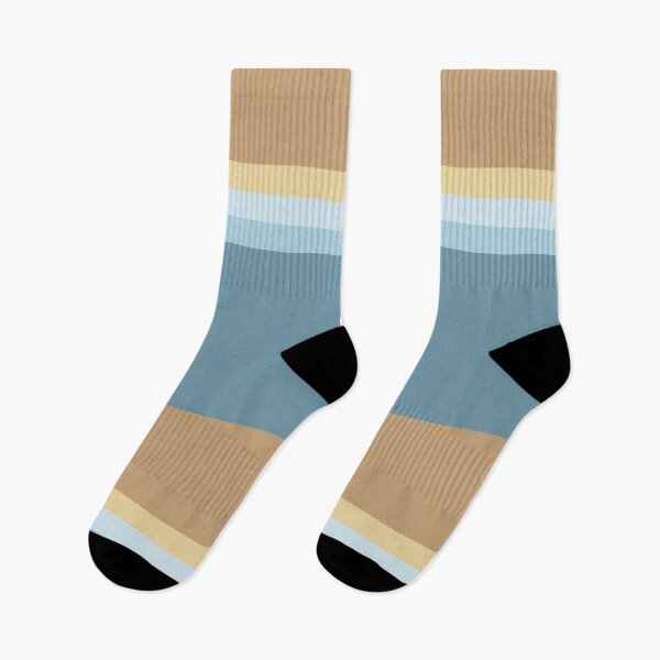 Item preview, Brown-Blue Retro Stripes  designed and sold by socksoverjeans.