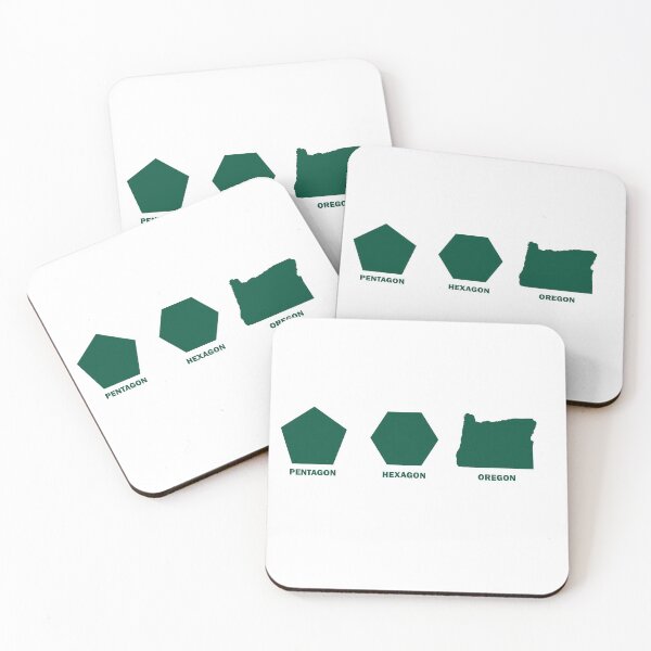 Item preview, Pentagon Hexagon Oregon Art Geometric Shapes Perfect Gift for Math teachers or mathletes. designed and sold by NiceThing-com.