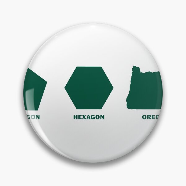 Item preview, Pentagon Hexagon Oregon Art Geometric Shapes Perfect Gift for Math teachers or mathletes. designed and sold by NiceThing-com.