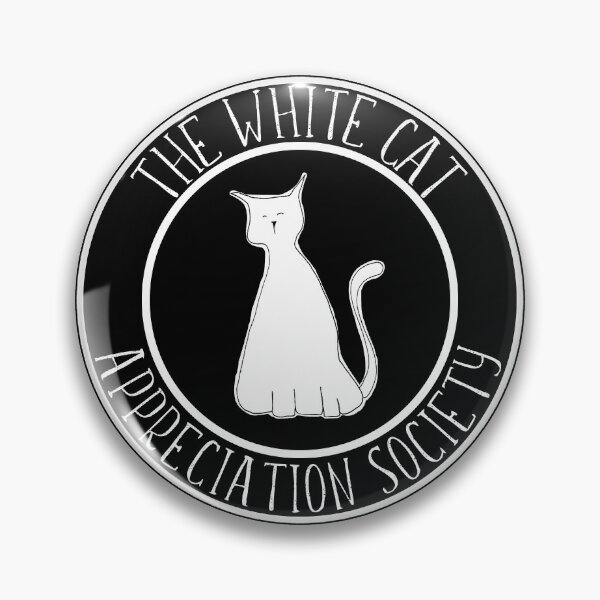 Item preview, The White Cat Appreciation Society Logo Typography Design designed and sold by RhubarbMyrtle.