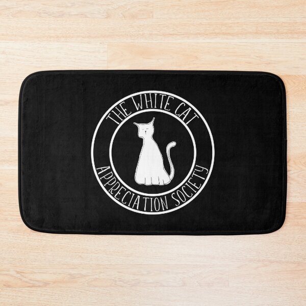Item preview, The White Cat Appreciation Society Logo Typography Design designed and sold by RhubarbMyrtle.