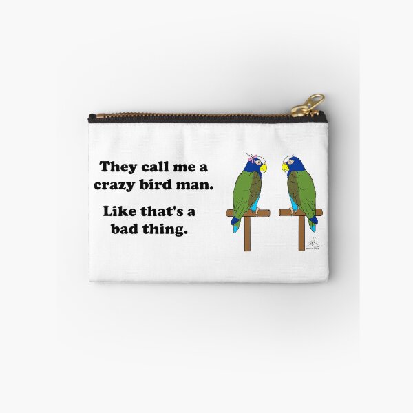 Item preview, Crazy Bird Man with White Capped Pionus designed and sold by Laughing Parrot Studio.
