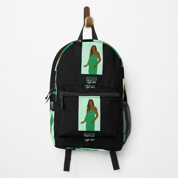 Item preview, We Are Blessed - Green Pregnant Woman Queen Brown Skin Girl Black Girl Magic Afro Kwanzaa Design designed and sold by CreatedbyJR.