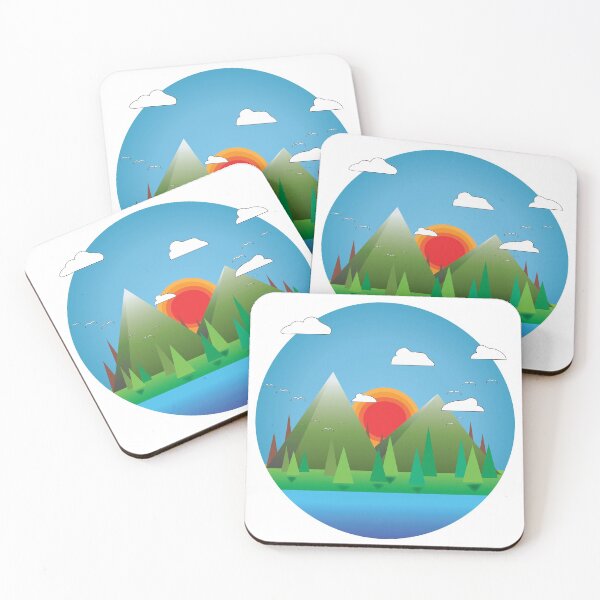 Item preview, Graphical Mountain Scene Illustration Image designed and sold by Harlake.
