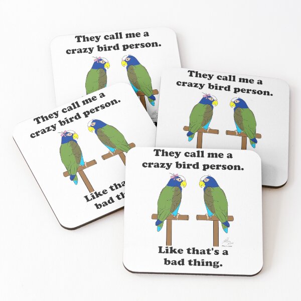 Item preview, Crazy Bird Person with White Capped Pionus designed and sold by Laughing Parrot Studio.