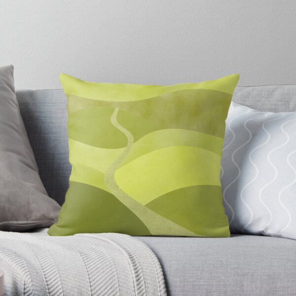 The Path in the Rolling Hills of Tuscany Throw Pillow