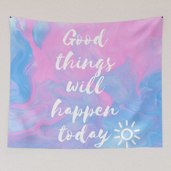 Item preview, Good things will happen positive motivational quote designed and sold by HR-the-Chemist.