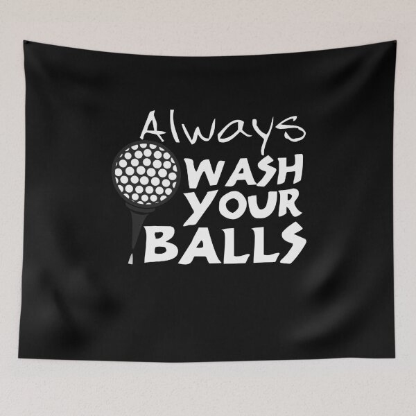 Item preview, Mens Always Wash Your Balls Funny Golf Fathers Day Golfing Gift for Dad designed and sold by Akmloza.