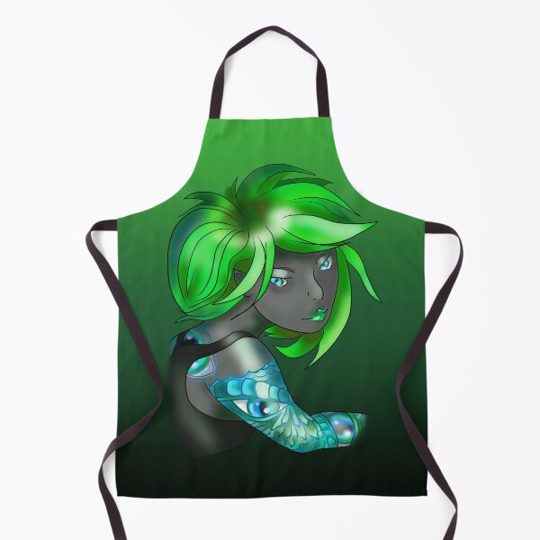 Item preview, Tiefling dark elf in shades of green designed and sold by CuisineCat.