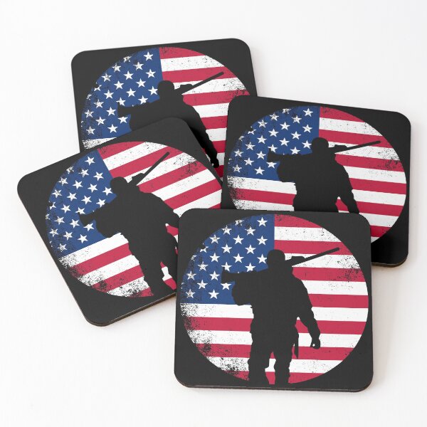 Item preview, Hunter Silhouette with American Flag in the Background designed and sold by CoolSilhouettes.
