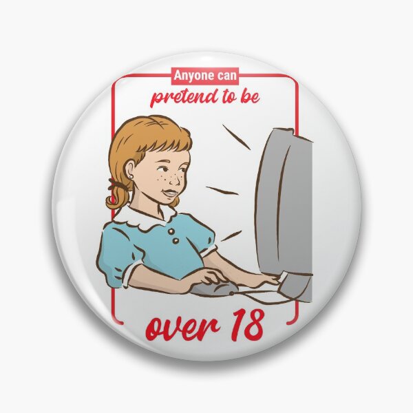 Item preview, Pretending to be over 18, computer under age cheeky design designed and sold by PabsCellaneous.
