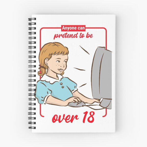 Item preview, Pretending to be over 18, computer under age cheeky design designed and sold by PabsCellaneous.