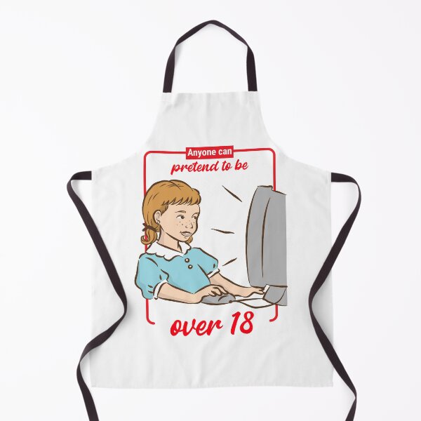 Item preview, Pretending to be over 18, computer under age cheeky design designed and sold by PabsCellaneous.