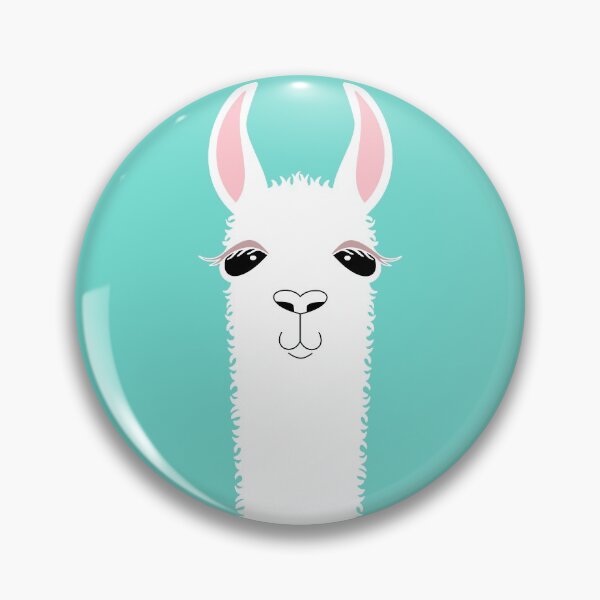 Item preview, LLAMA PORTRAIT ON EGGSHELL BLUE designed and sold by Jean Gregory Evans.