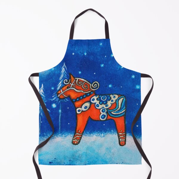Item preview, Dala Horses in Winter, Dala Horse II designed and sold by Juli Cady Ryan.