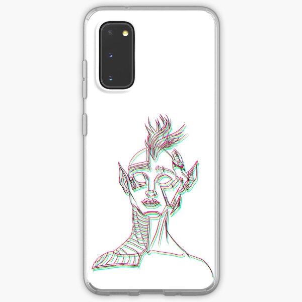 Glitched Cyborg Outline Samsung Galaxy Soft Case