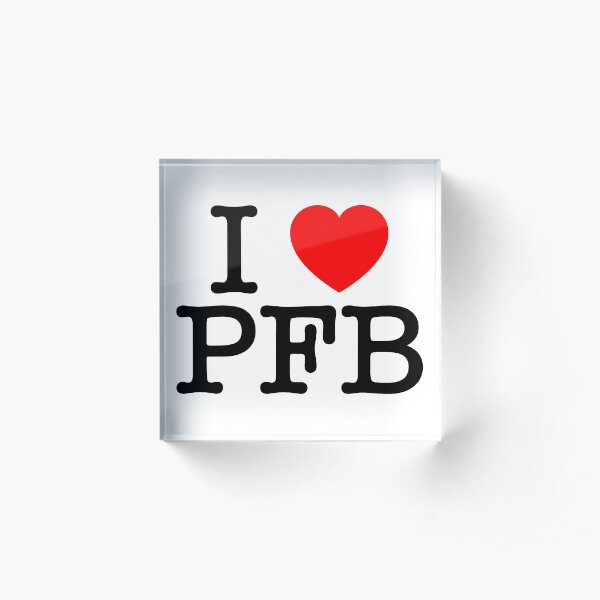 I Love Plastic Fauxno Band - Black Print Acrylic Block