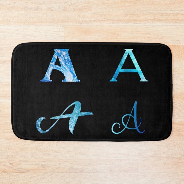 Item preview, Hydro Flask stickers - letter A monogram (ocean waves + watercolor) | Sticker pack set designed and sold by Vane22april.
