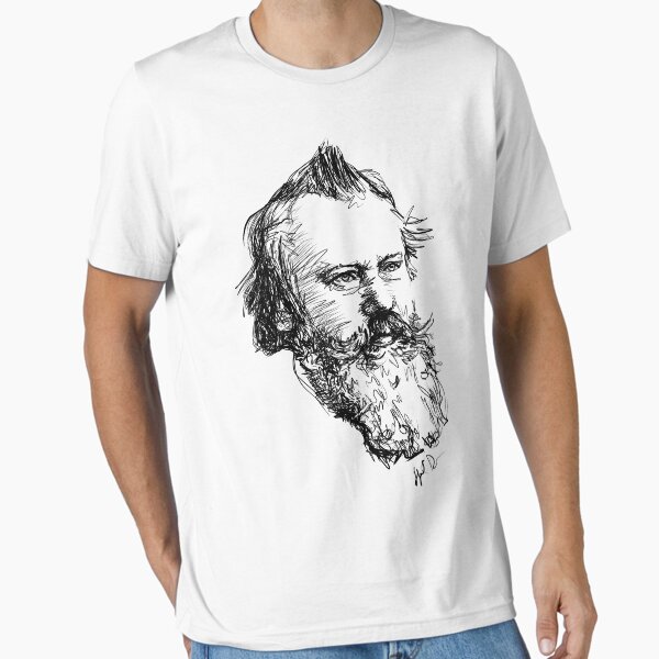 Item preview, Brahms drawing in black designed and sold by fortissimotees.
