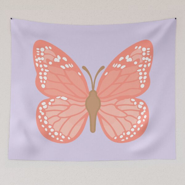 Aperçu de l'œuvre papillon monarque rose cottagecore créée et vendue par prismatic paper co.
