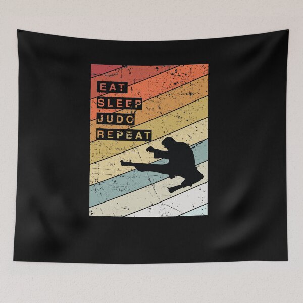 Item preview, Eat Sleep Judo Repeat Funny Quote designed and sold by tinypurpleland.