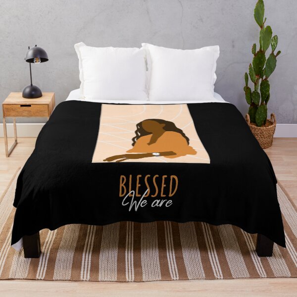 Item preview, We Are Blessed - Orange Woman Queen Brown Skin Girl Black Girl Magic Afro Kwanzaa Black Owned Business Design designed and sold by CreatedbyJR.