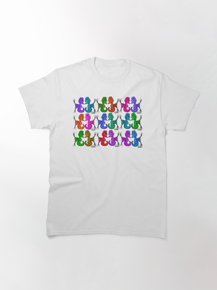 Alternate view of New Sea Love Seahorse Family Rainbow Classic T-Shirt