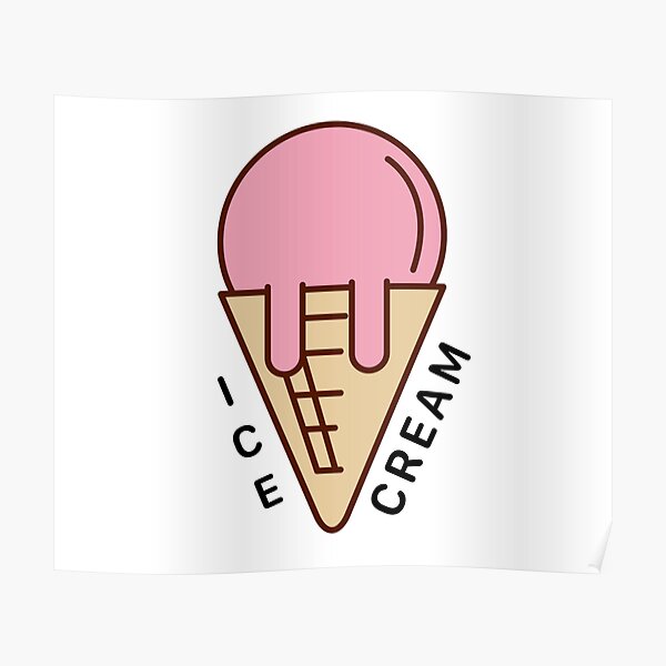"ice cream blackpink" Poster by joniIllusion Redbubble