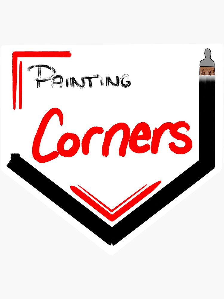 "Baseball Painting Corners" Sticker for Sale by DZgraphics Redbubble