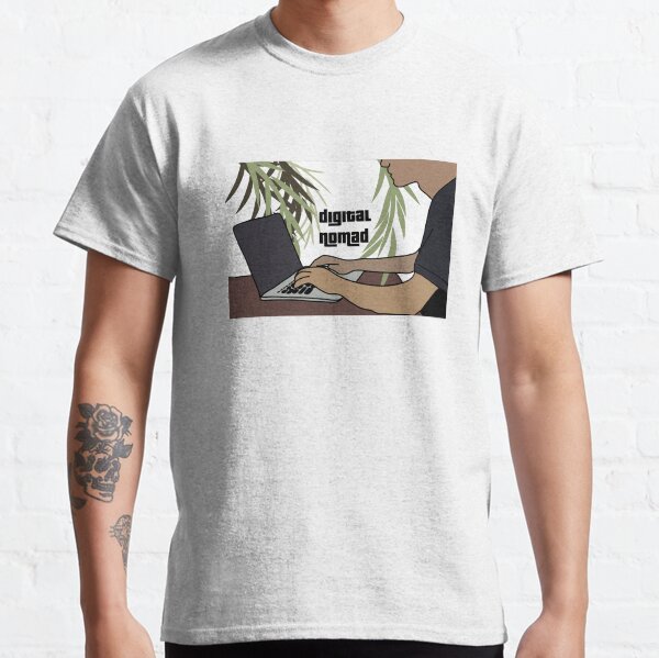 Nómada digital: Ilustración Camiseta clásica