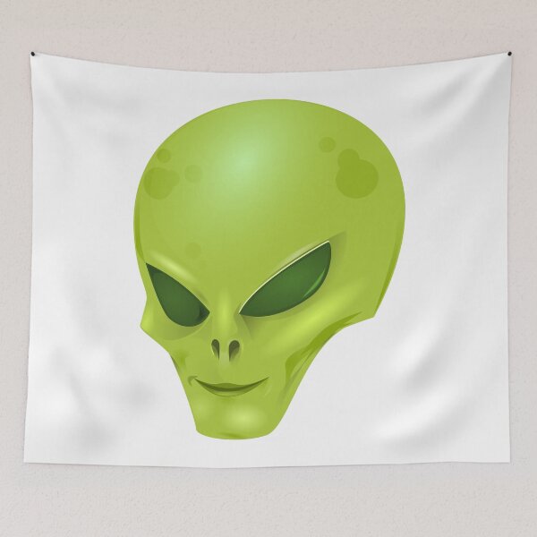 Item preview, CREEPY HALLOWEEN ALIEN FACE designed and sold by Fun&SassyHomeDecor.