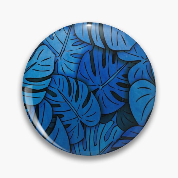 Item preview, Blue Monstera Leaves designed and sold by HeadRubble.